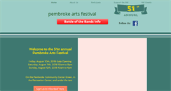 Desktop Screenshot of pembrokeartsfestival.org